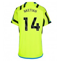 Camiseta Arsenal Eddie Nketiah #14 Segunda Equipación Replica 2023-24 para mujer mangas cortas